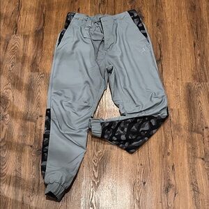 Nike Air Jordan City Men's Pants Warm-Up Jumpman Black Gray Retro 34 (B6)